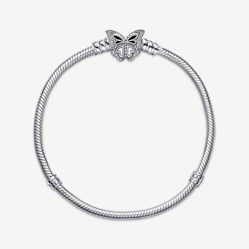 Pandora Moments Butterfly Clasp Snake Charm Silber | 9732805-OW