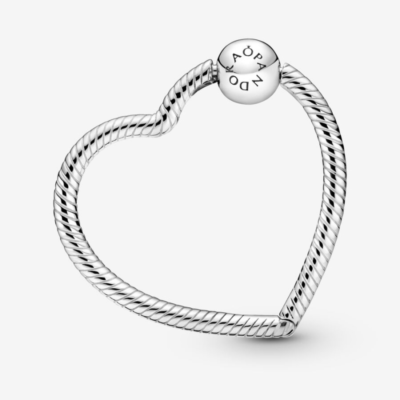 Pandora Moments Heart Charm Holders Silber | 3160452-FY