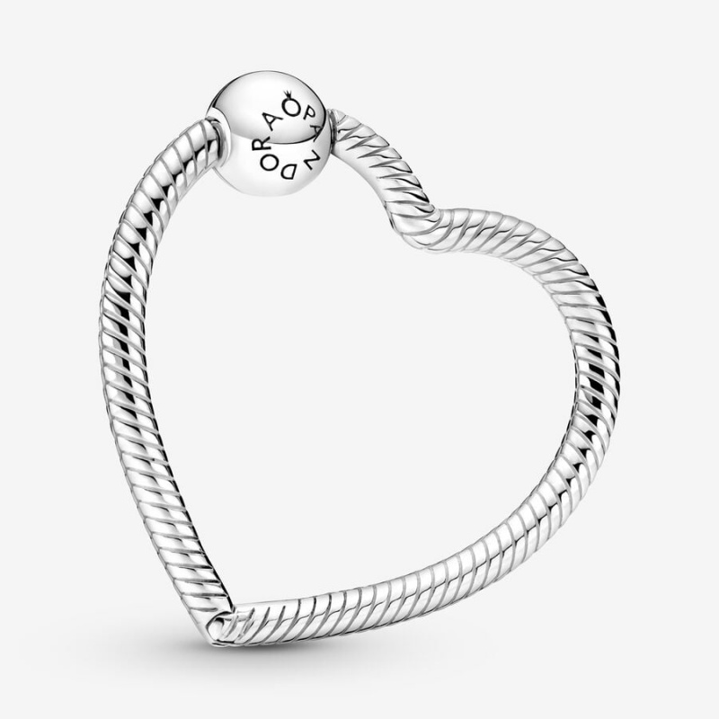 Pandora Moments Heart Charm Holders Silber | 3160452-FY