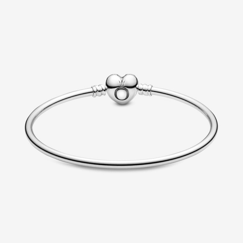 Pandora Moments Heart Clasp Bangle Charm Silber | 4795321-ST