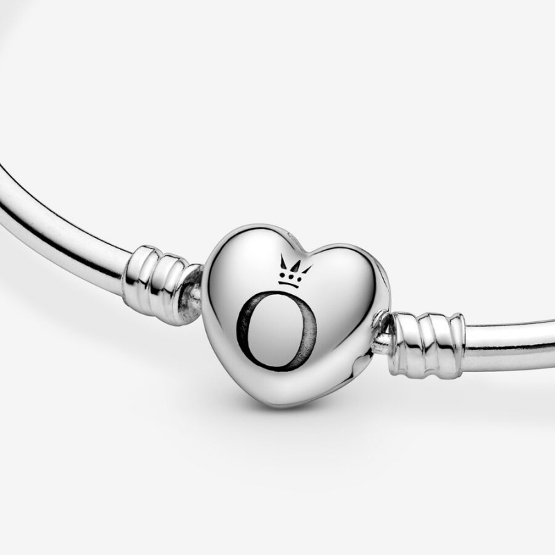 Pandora Moments Heart Clasp Bangle Charm Silber | 4795321-ST