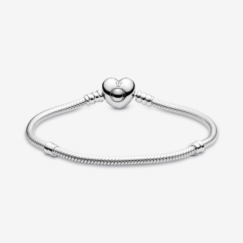 Pandora Moments Heart Clasp Snake Charm Silber | 6359148-RM
