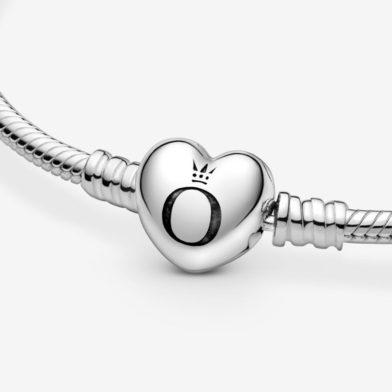 Pandora Moments Heart Clasp Snake Charm Silber | 6359148-RM