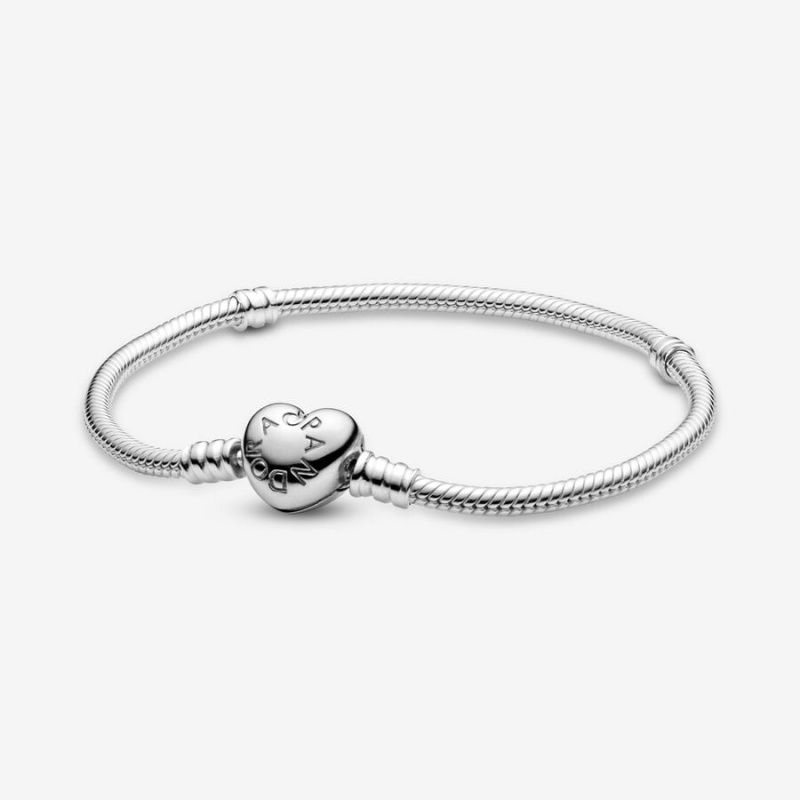 Pandora Moments Heart Clasp Snake Charm Silber | 6359148-RM