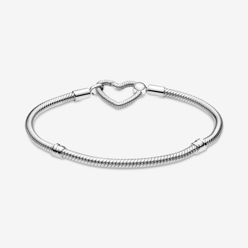 Pandora Moments Heart Closure Snake Charm Silber | 0569387-JR