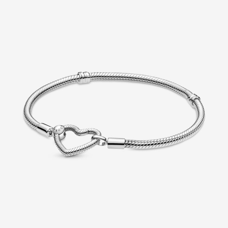 Pandora Moments Heart Closure Snake Charm Silber | 0569387-JR