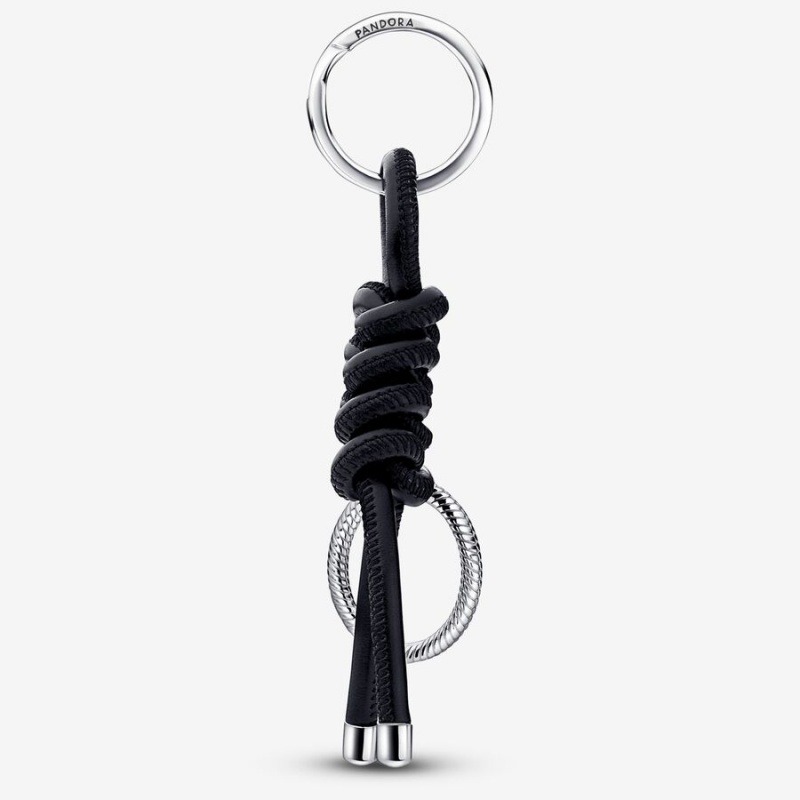 Pandora Moments Leder-free Fabric Key Charm Holders Silber | 9023716-TJ