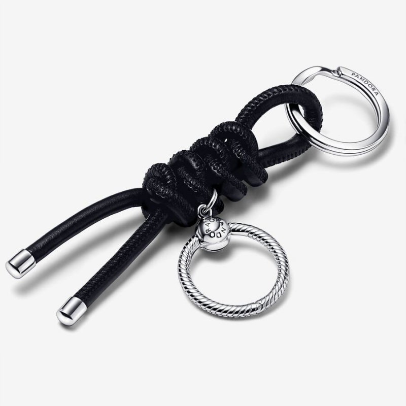 Pandora Moments Leder-free Fabric Key Charm Holders Silber | 9023716-TJ