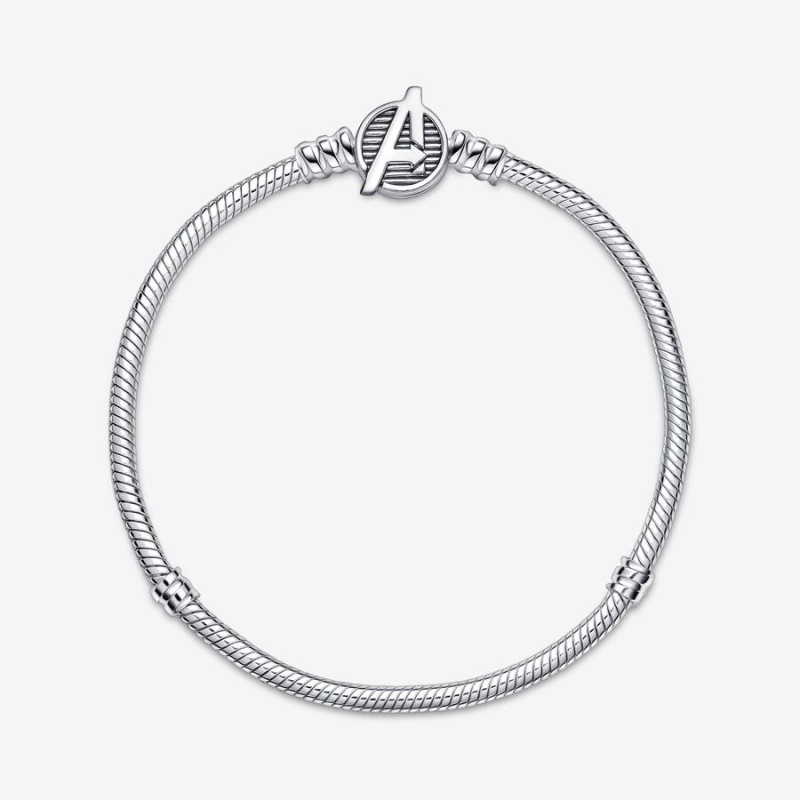 Pandora Moments Marvel The Avengers Logo Clasp Snake Charm Silber | 6458207-LJ