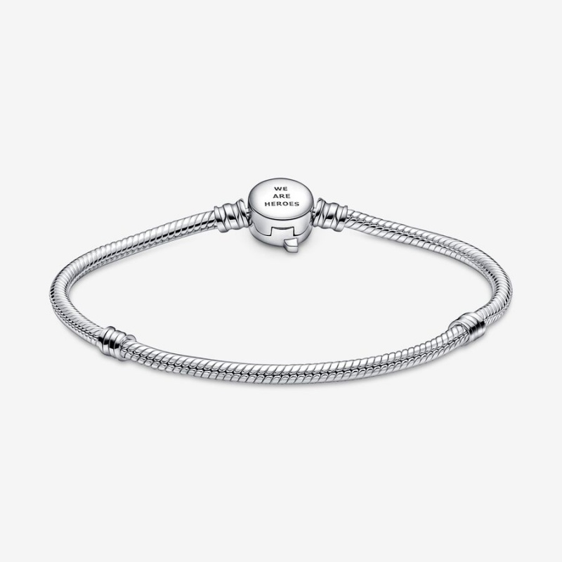 Pandora Moments Marvel The Avengers Logo Clasp Snake Charm Silber | 6458207-LJ