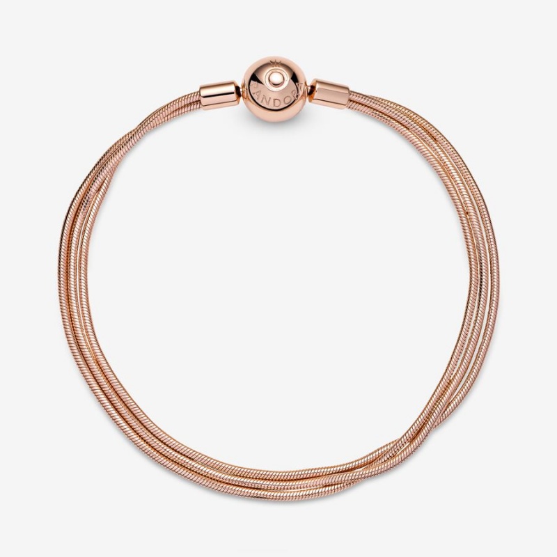 Pandora Moments Multi Snake Charm Holders Rosa Gold | 2615790-EY