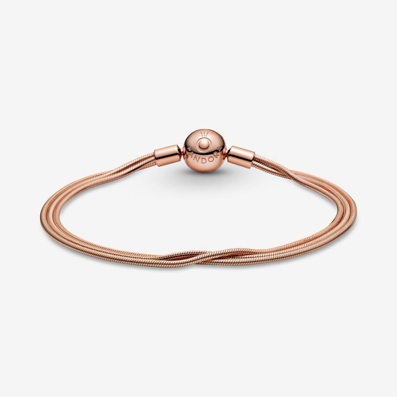 Pandora Moments Multi Snake Charm Holders Rosa Gold | 2615790-EY