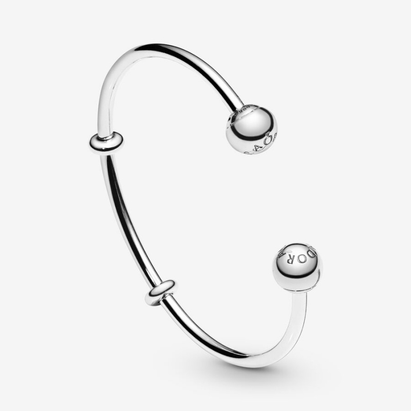 Pandora Moments Open Bangle Charm Holders Silber | 0426793-BR