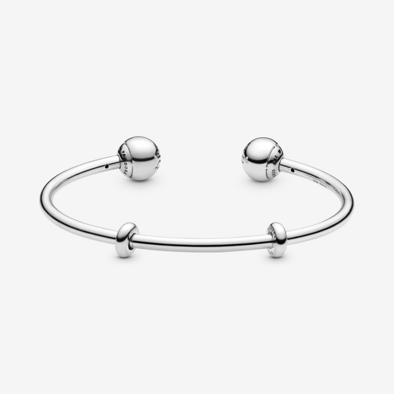 Pandora Moments Open Bangle Charm Holders Silber | 0426793-BR