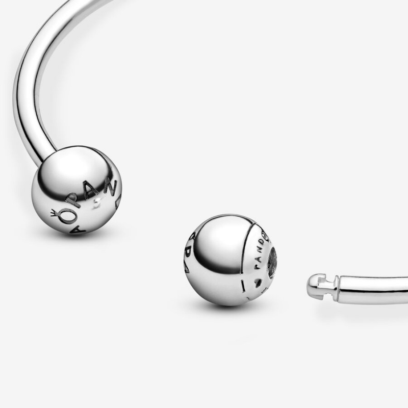 Pandora Moments Open Bangle Charm Holders Silber | 0426793-BR