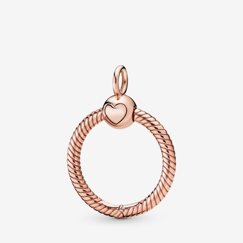 Pandora Moments Small O Charm Holders Rosa Gold | 3094826-OE