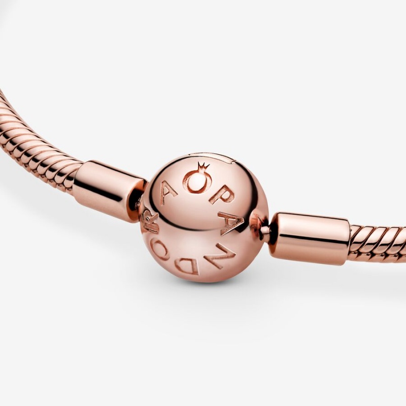 Pandora Moments Snake Charm Holders Rosa Gold | 9583147-OZ