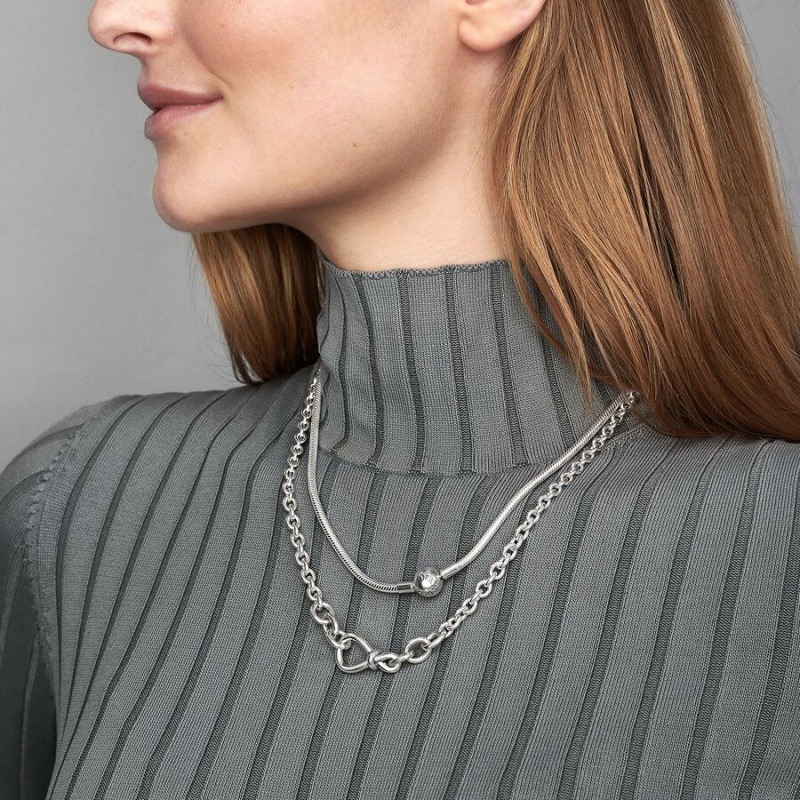 Pandora Moments Snake Halsketten Silber | 7693420-JA