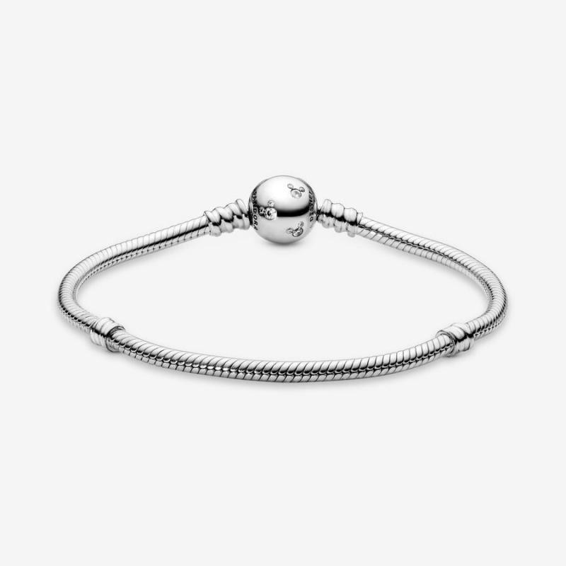 Pandora Moments Sparkling Mickey Mouse & Snake Charm Disney Bracelets | 4615837-GZ