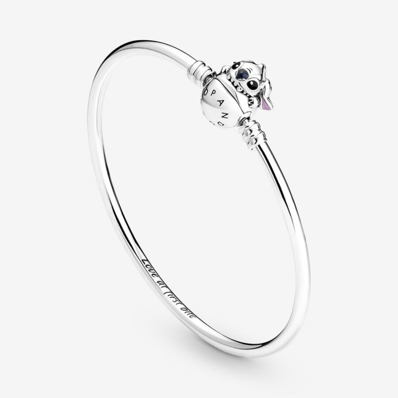 Pandora Moments Stitch Biting Clasp Bangle Charm Silber | 5432760-ZO