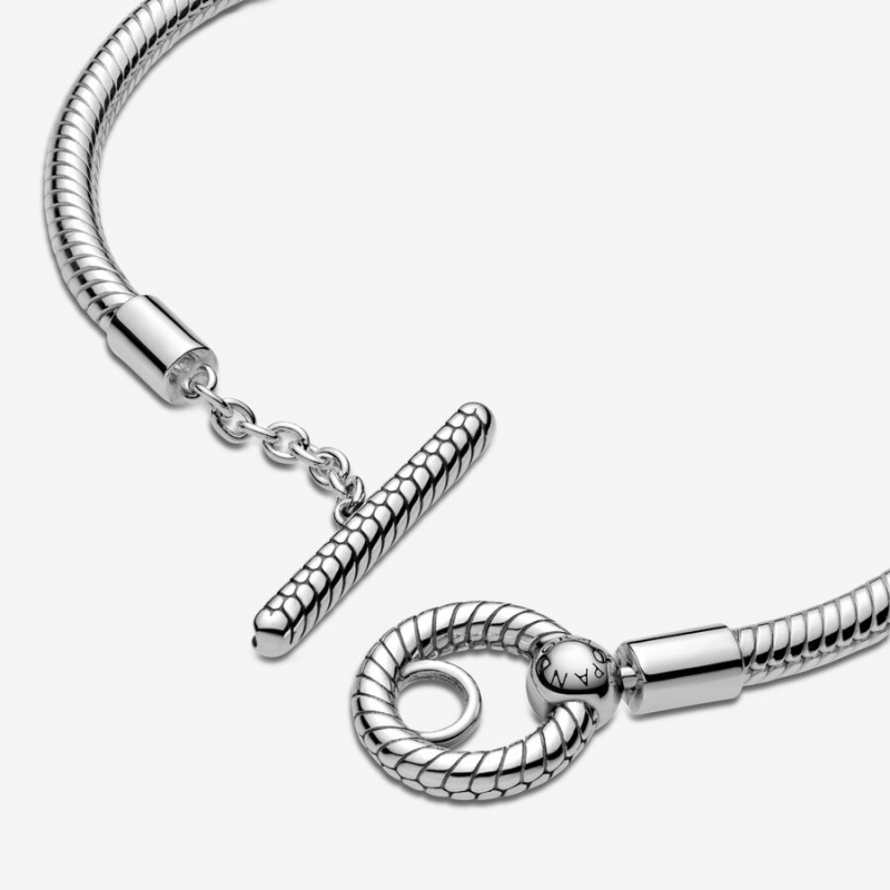 Pandora Moments T-Bar Snake Charm Silber | 9568327-SX