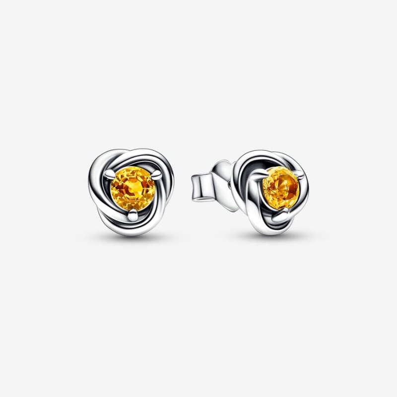 Pandora November Honey Eternity Circles Ohrstecker Silber | 5138297-FG