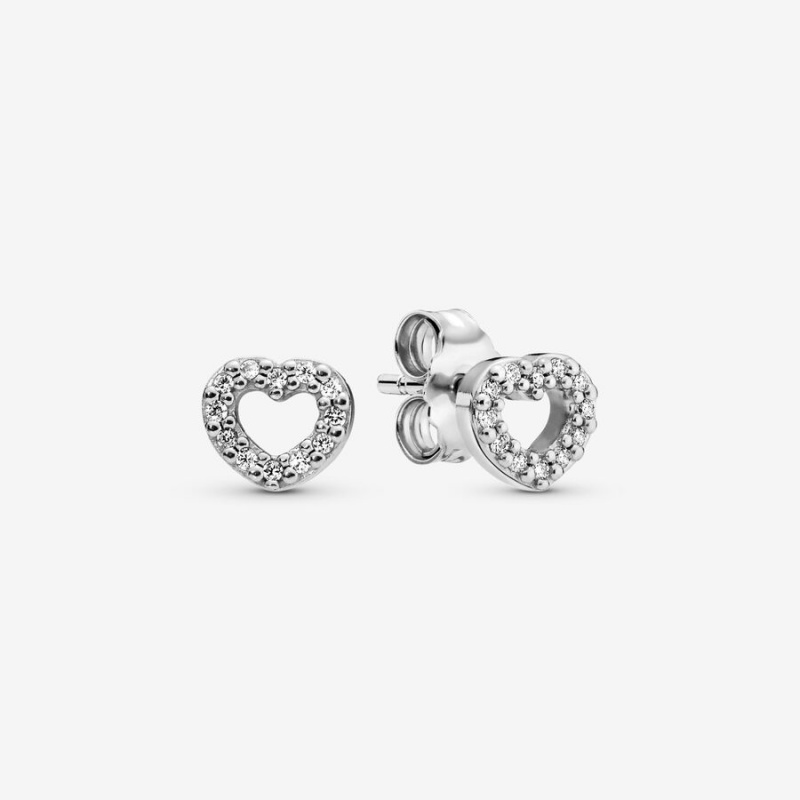 Pandora Open Hearts Ohrstecker Silber | 9617038-MY