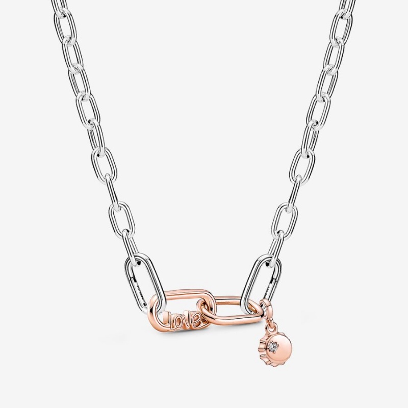 Pandora Pandora ME Link Chain Necklace Halsketten Two-tone | 9835047-YX