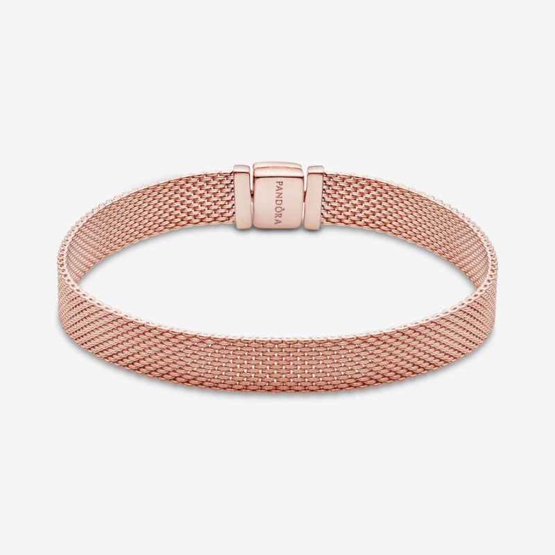 Pandora Reflexions™ Mesh Charm Holders Rosa Gold | 4738091-XO