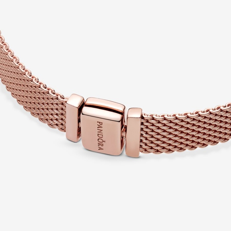 Pandora Reflexions™ Mesh Charm Holders Rosa Gold | 4738091-XO