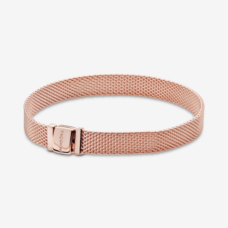 Pandora Reflexions™ Mesh Charm Holders Rosa Gold | 4738091-XO
