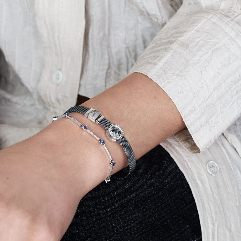 Pandora Reflexions™ Mesh Charm Holders Silber | 8954162-EC