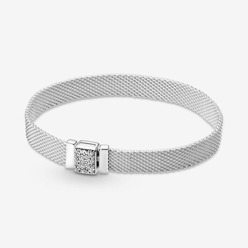 Pandora Reflexions™ Sparkling Clasp Charm Holders Silber | 0456231-CI