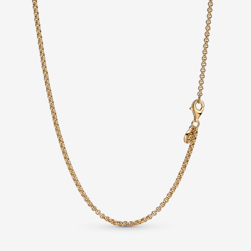 Pandora Rolo Halsketten Gold | YVF-657814