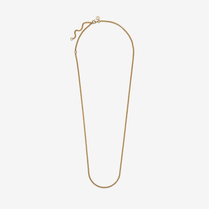 Pandora Rolo Halsketten Gold | YVF-657814