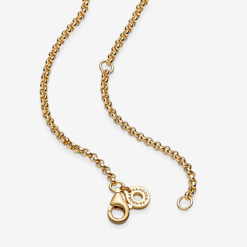 Pandora Rolo Halsketten Gold | YVF-657814