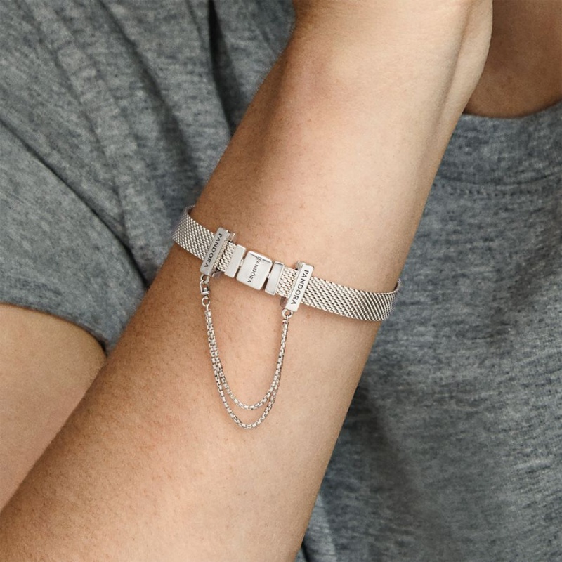 Pandora Sicherheits Clip Safety Chains Silber | 9236108-YN