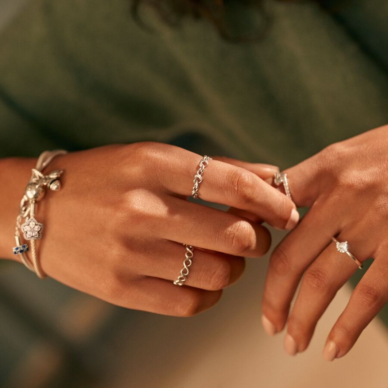 Pandora Simple Infinity Band Silber | DCA-639102