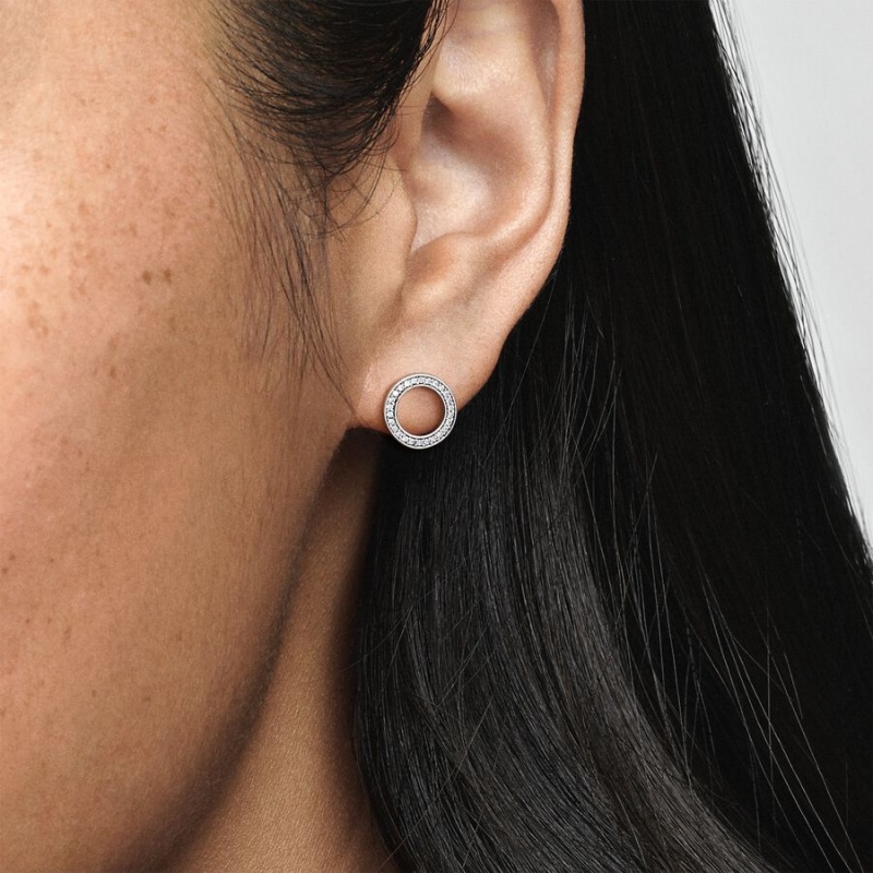 Pandora Sparkling Circles Ohrstecker Silber | 0217589-IV
