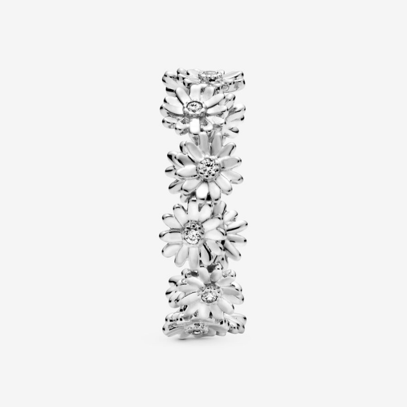 Pandora Sparkling Daisy Flower Crown Band Silber | ERS-286071