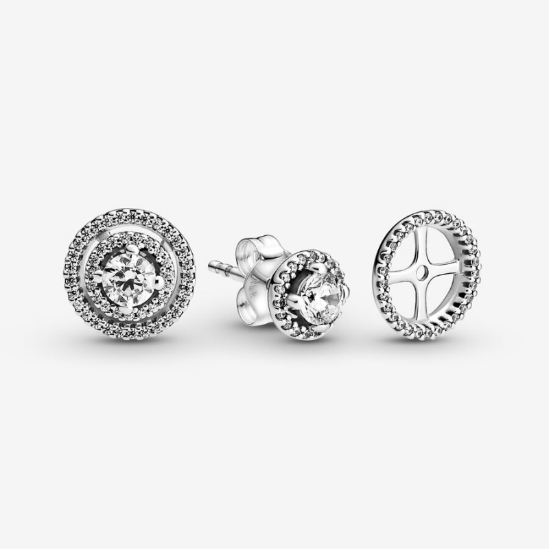 Pandora Sparkling Double Halos Ohrstecker Silber | 0578941-FC