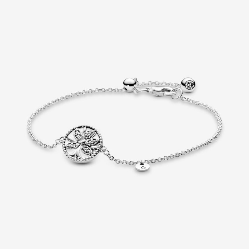 Pandora Sparkling Family Tree Slider Kette Silber | 5614320-CF