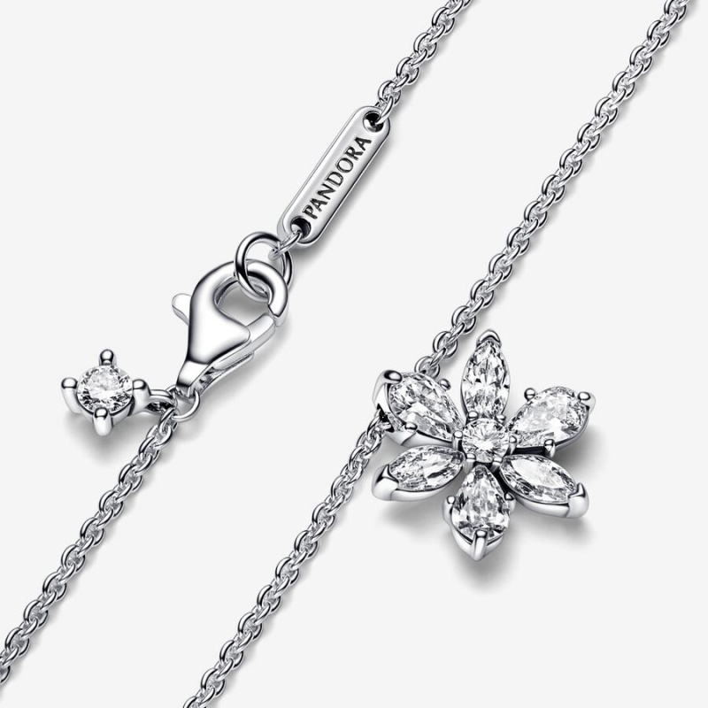 Pandora Sparkling Herbarium Cluster Kette mit Anhänger Silber | OBS-346072