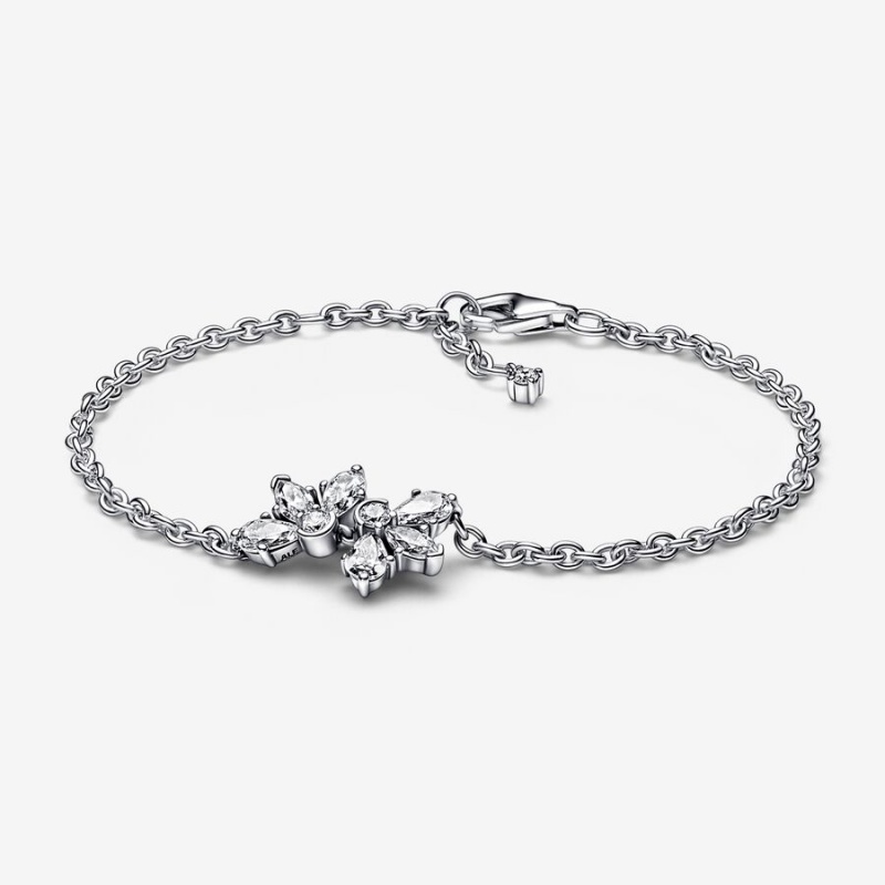 Pandora Sparkling Herbarium Cluster Nicht-charme Silber | 0238495-ZV