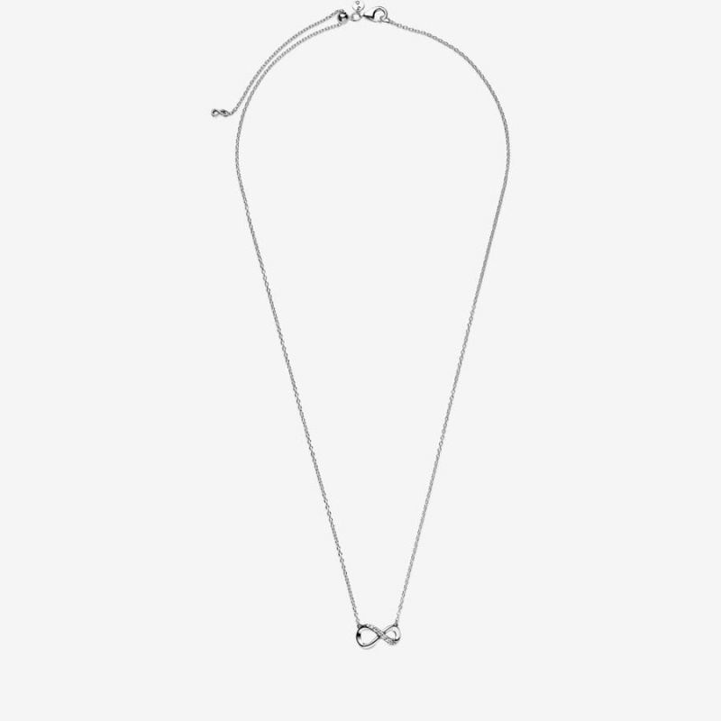Pandora Sparkling Infinity Collier Kette mit Anhänger Silber | 7926841-VX