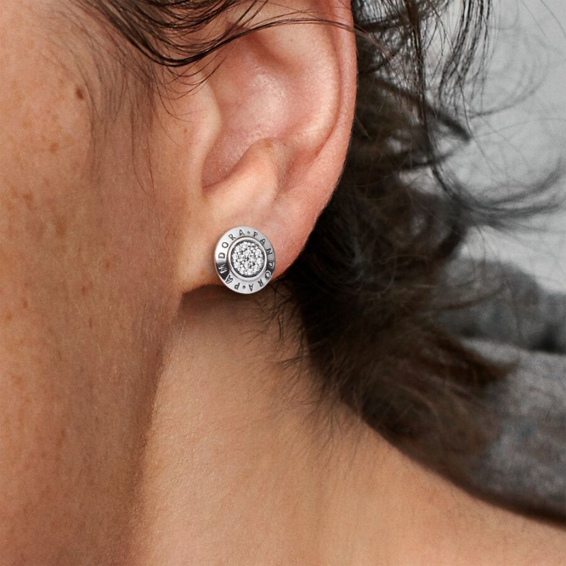Pandora Sparkling Logos Ohrstecker Silber | 2814607-AD