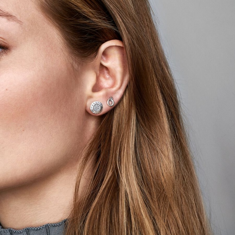Pandora Sparkling Logos Ohrstecker Silber | 2814607-AD