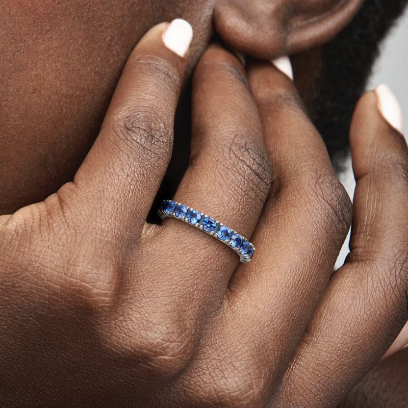 Pandora Sparkling Row Eternity Band Silber | OCL-415769