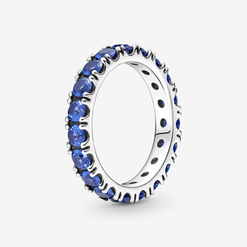 Pandora Sparkling Row Eternity Band Silber | OCL-415769