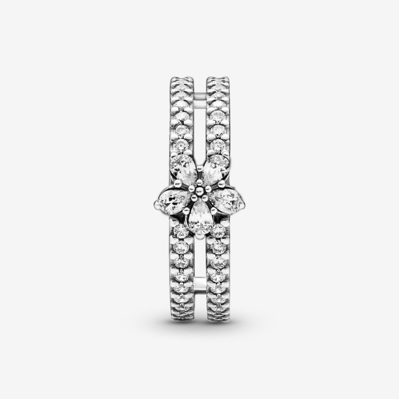Pandora Sparkling Snowflake Double Aussage Silber | TSM-918762